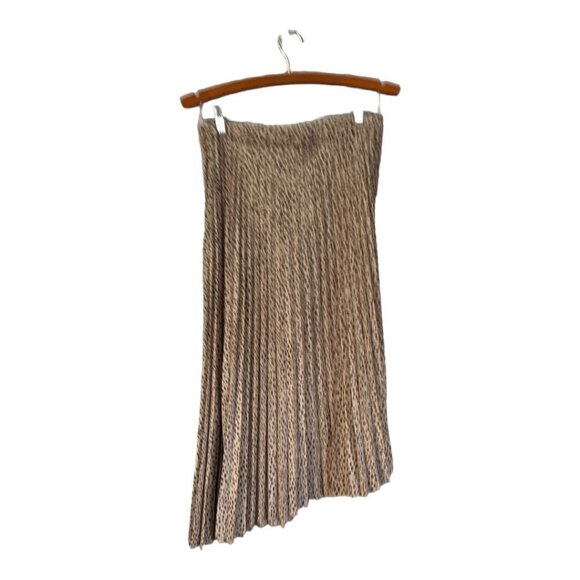 Sanctuary Asymmetric Hem Skirt Women's Size Large Neutral Pleated - Picture 3 of 6